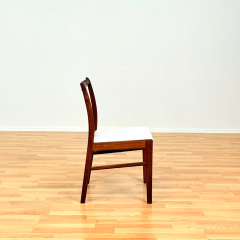 Danish set of 4 dining chairs in walnut & teak