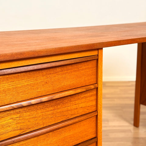 Swedish writing desk in teak, 1960s-70s