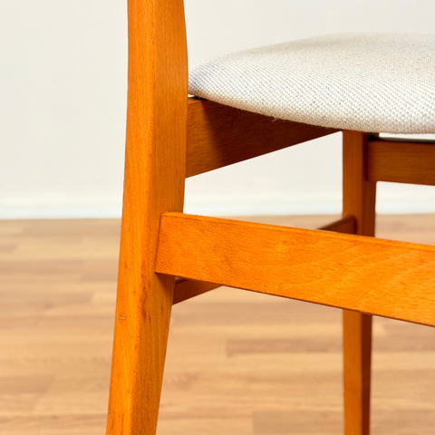 Danish set of 6 dining chairs in oak & beech by Findahl