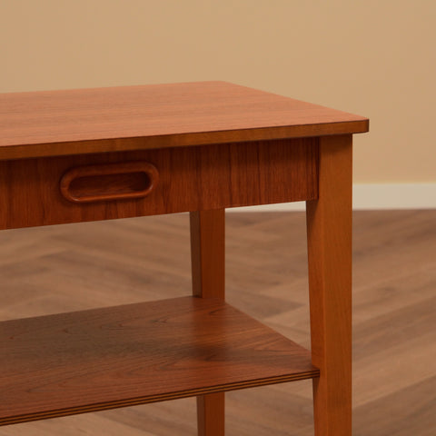 Swedish bedside tables in teak & beech