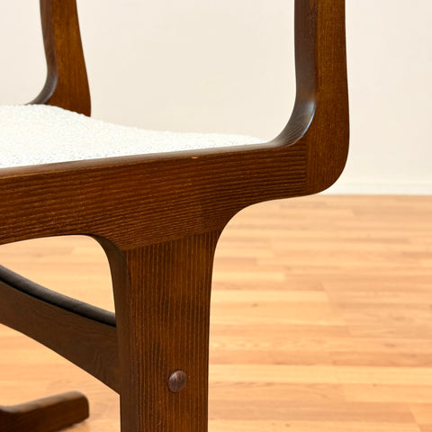 Danish set of 4 dining chairs in stained teak
