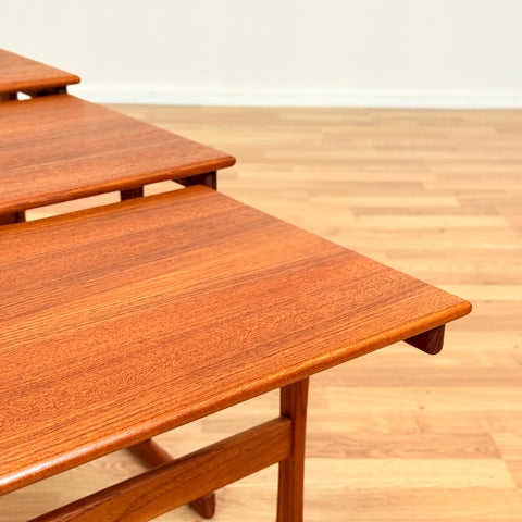 Danish set of nest of tables in teak