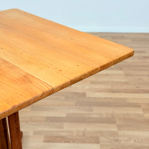 Danish small dining square table in oak by Børge Mogensen
