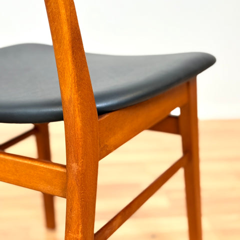 Danish dining chairs in teak & beech model 210 by Farstrup