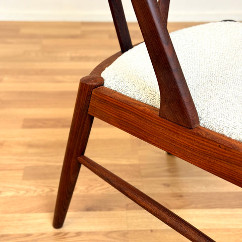 Danish set of 4 dining chairs in teak by Henning Kjærnulf