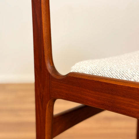 Danish set of 4 dining chairs in teak by Erik Buch