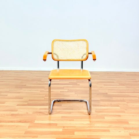 Italian set of 6 dining chairs by Marcel Breuer, model 'Cesca B32'