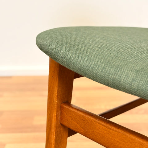 Set of 4 dining chairs in beech & teak, Farstrup, Denmark