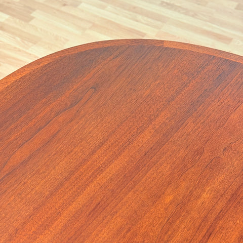 Swedish oval dining table in walnut by Albin Johansson & Söner