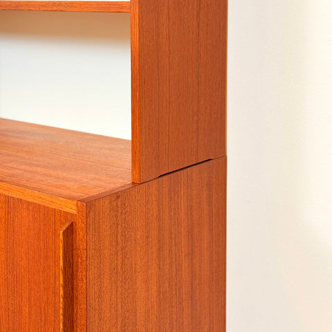 Swedish bookshelf in teak & beech