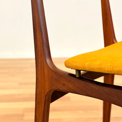 Danish set of 6 dining chairs in teak by Schiønning & Elgaard