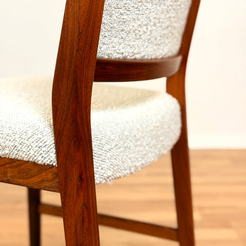 Swedish dining chairs in walnut by Skaraborgs Möbelindustri AB