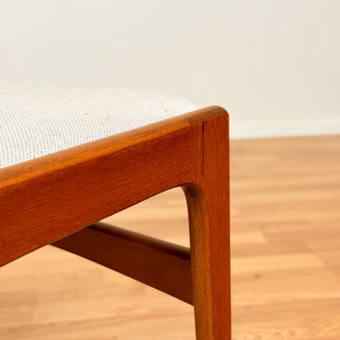 Danish dining chairs in teak by Erik Buch