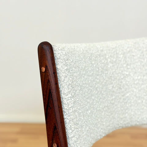 Danish dining chairs in solid walnut by Erik Buch