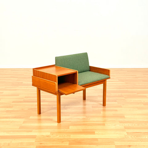 Swedish hall bench in teak & beech