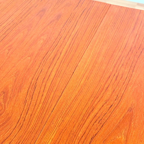 Danish round dining table in teak