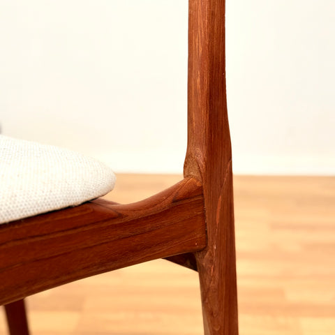 Danish set of 10 dining chairs in teak by B. Rasmussen for Thorso Mobelfabrik
