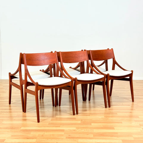 Danish dining chairs in teak by Vestervig Eriksen for Brdr. Tromborg, model 'BT21'