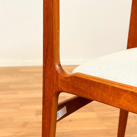 Danish dining chairs in teak by Erik Buch