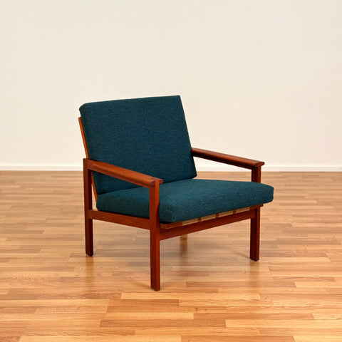 Danish armchairs in solid teak by Illum Wikkelsö