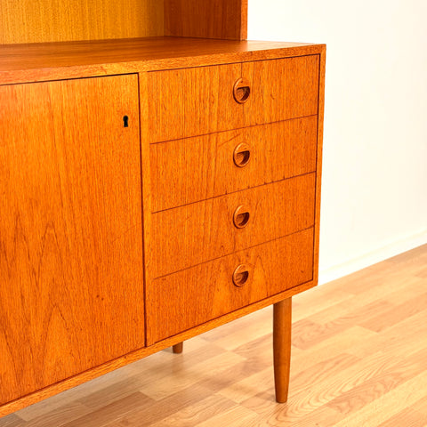 Swedish bookshelf in teak & beech