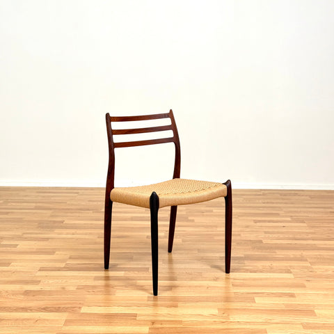 Set of 4 dining chairs in Santos rosewood, Niels O. Møller, model 78