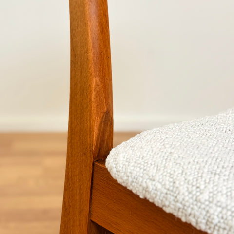 Danish set of 6 dining chairs in teak & beech by Findahl
