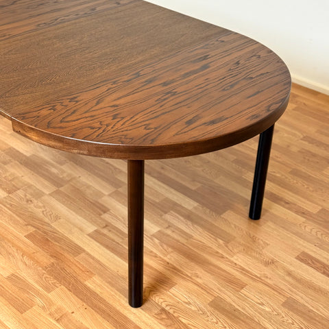 Danish round dining table in oak