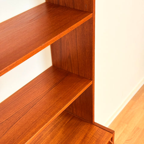 Swedish bookshelf in teak & beech