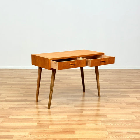Swedish side table in beech & oak