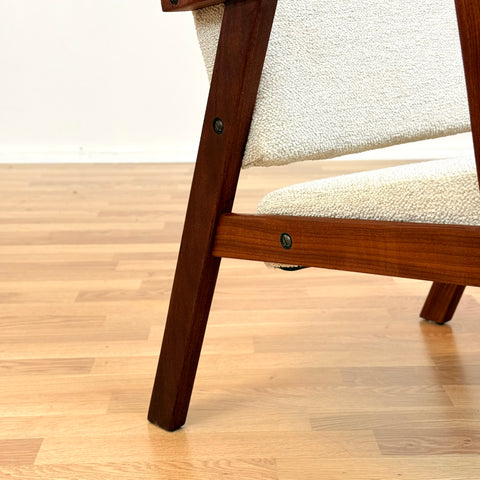Danish armchair in solid walnut