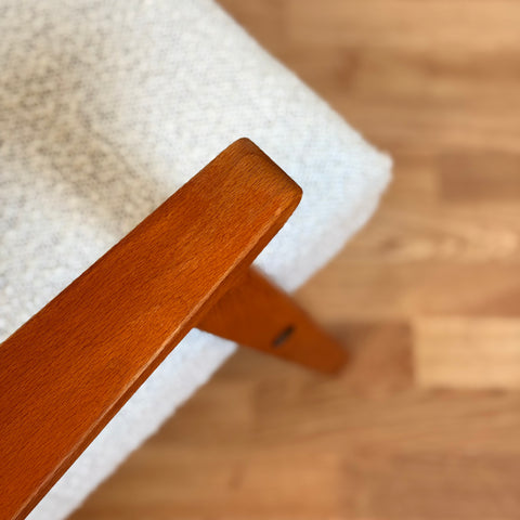 Armchair in solid beech, 1950s-60s Sweden