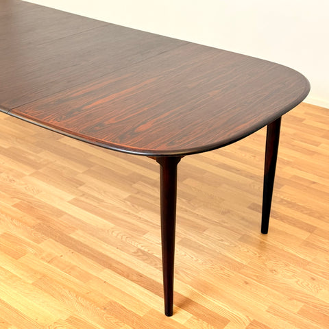 Danish dining table in Santos rosewood by Skovmand & Andersen