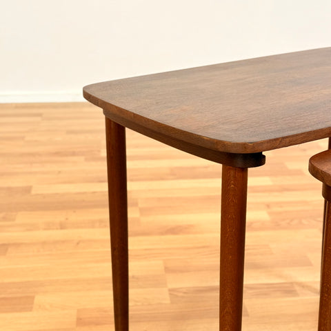 Danish set of nest of tables in teak & beech