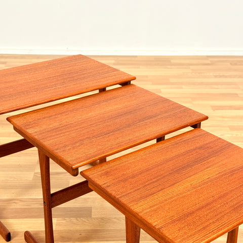Danish set of nest of tables in teak