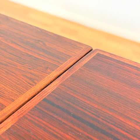 Danish rectangular dining table in Santos rosewood by Omann Jun møbelfabrik a/s