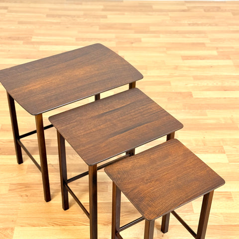Danish set of nest of tables in teak