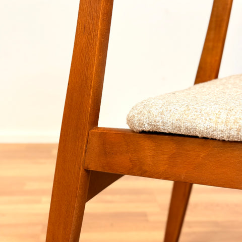 Danish set of 4 dining chairs in teak and beech by SAX