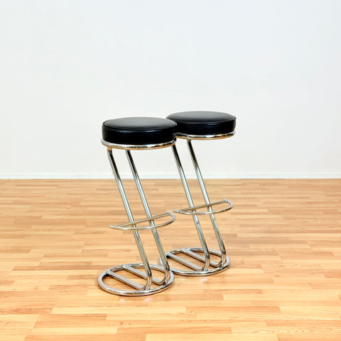 Italian pair of barstools, model "Z"