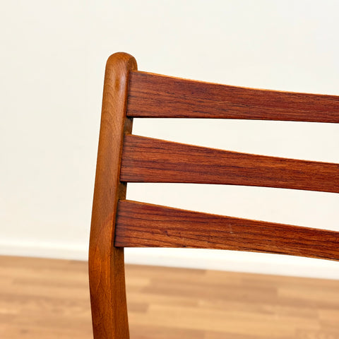 Danish set of 4 dining chairs in teak and beech by SAX