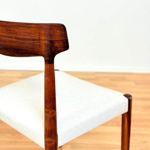 Danish dining chairs in Santos rosewood by Knud Færch