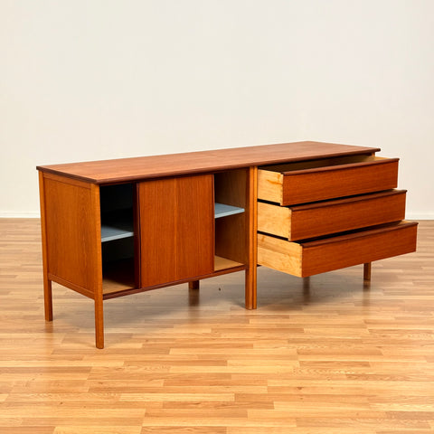 Swedish sideboard in teak & beech by Bertil Fridhagen