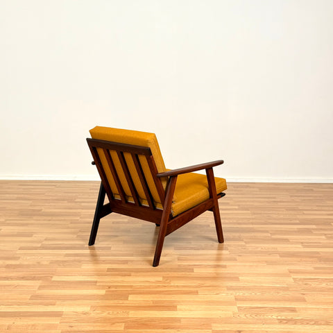 Danish armchair in solid walnut