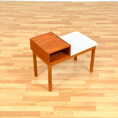 Swedish hall bench in teak & beech