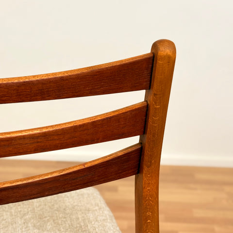 Danish set of 4 dining chairs in teak and beech by SAX