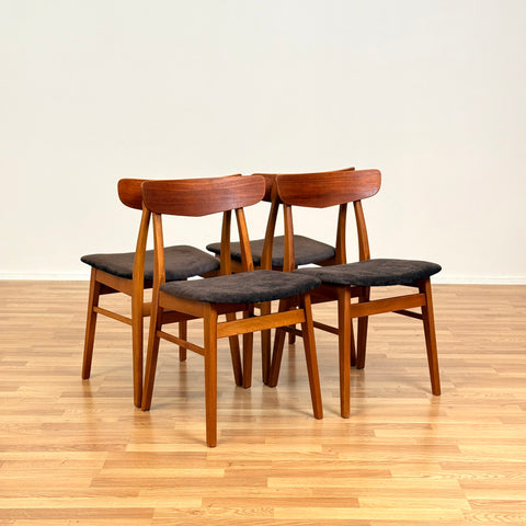Danish dining chairs in teak & beech by Findahl Mobelfabrik
