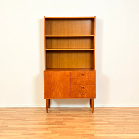 Swedish bookshelf in teak & beech