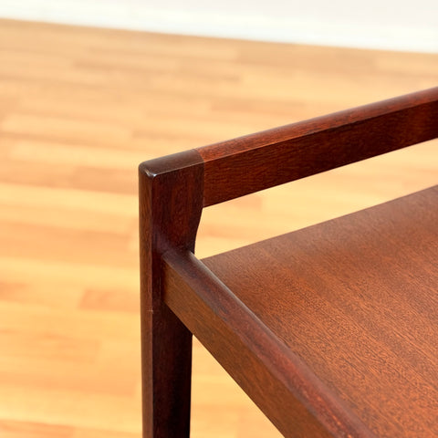 Trolley table in mahogany