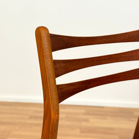 Danish set of 4 dining chairs in teak and beech by SAX