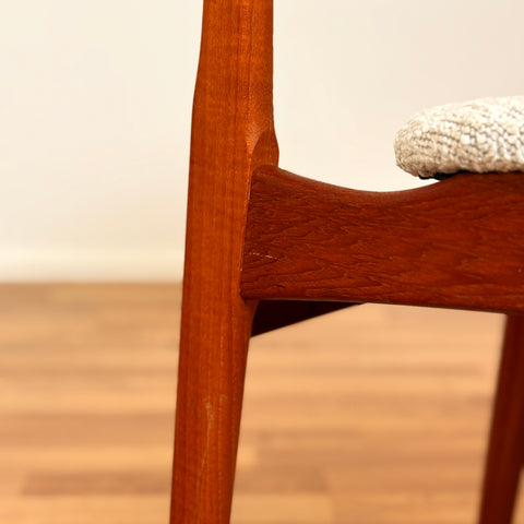 Set of 4 dining chairs in teak by B. Rasmussen for Thorso Mobelfabrik, 1950s-60s, Denmark